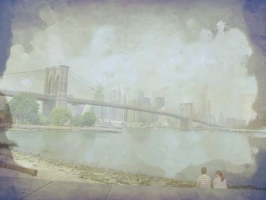 brooklyn Köprüsü'nün görünümü
