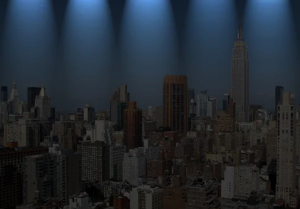 Grunge Manhattan skyline — Stockfoto