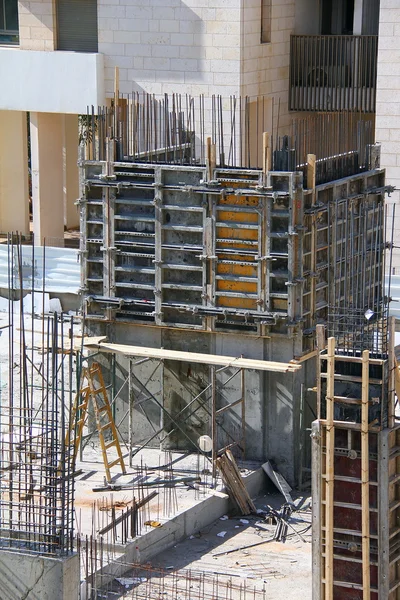 Travaux en béton sur le chantier — Photo