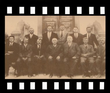 Grup portresi Filistin şirket çalışanları. 1885