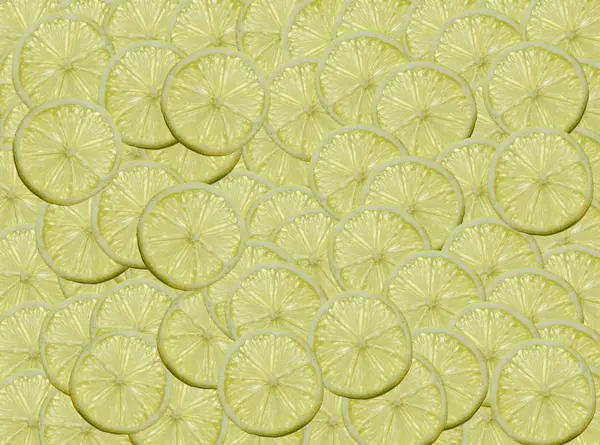A slices of Lemon illuminated from behind — Stock Photo, Image