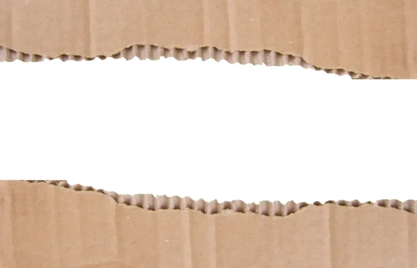 Quadro de papelão no fundo branco — Fotografia de Stock