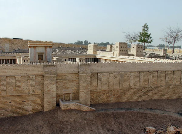 Segundo Templo e o castelo de António em Jerusalém antiga — Fotografia de Stock