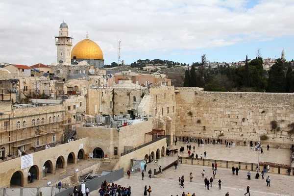 Yahudi kulları ağlama duvarı önemli bir Yahudi dini site için dua ediyorum. Jerusalem, İsrail