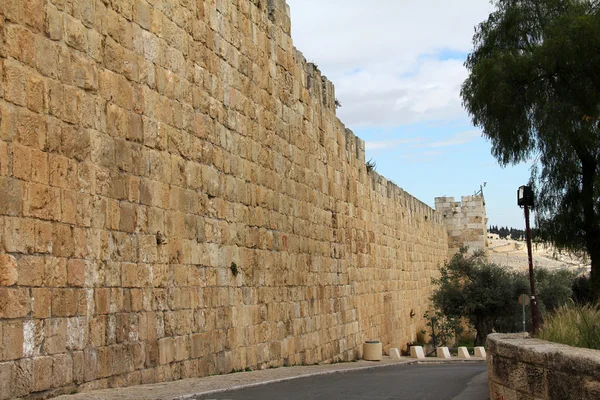 Starych murów miejskich w Jerozolimie — Zdjęcie stockowe