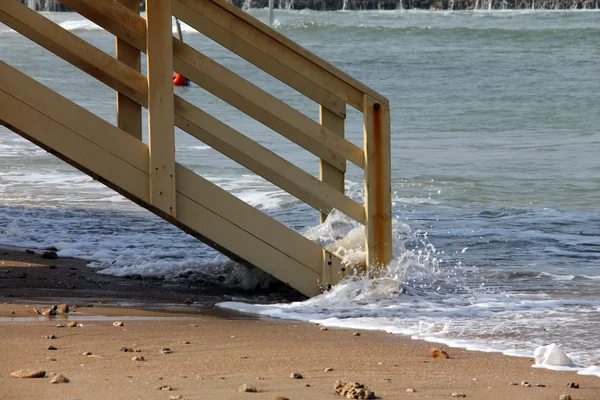 Lifeguard station in winter — Stock Photo, Image