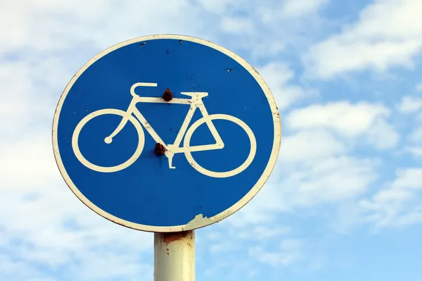 Traffic sign (bicycle path) — Stock Photo, Image