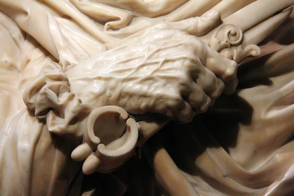 Het lot atropos-francesco da sangallo sculptuur, Italiaans, 1570, marmeren — Stockfoto