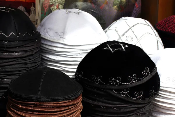 Kippah - jarmulku. selektivní zaměření — Stock fotografie