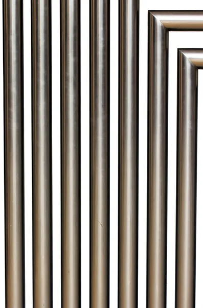 A stainless steel tubes on white background — Stock Photo, Image