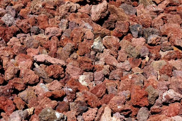 Dekorative farbige Steine auf dem Gartenbeet — Stockfoto