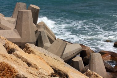 lighthous deniz den marinaya yürüme Barajı duvarlardan üzerinde