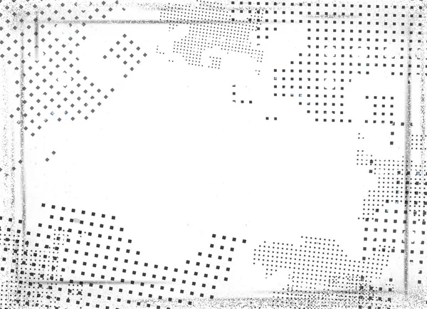 Schwarzer Grunge-Randrahmen auf weißem Hintergrund — Stockfoto