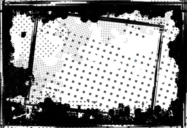 Черный гранж рамка границы на белом фоне — стоковое фото