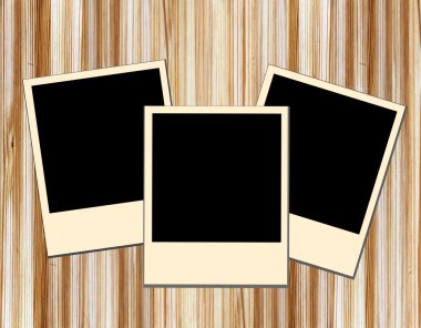 ahşap arka plan boş eski resim kareleri