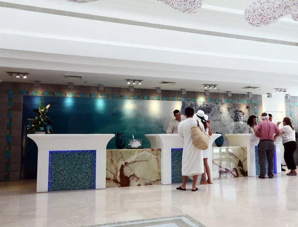 Reception of the new hotel at the Dead sea in Neve Zoar, Israel — Stock Photo, Image