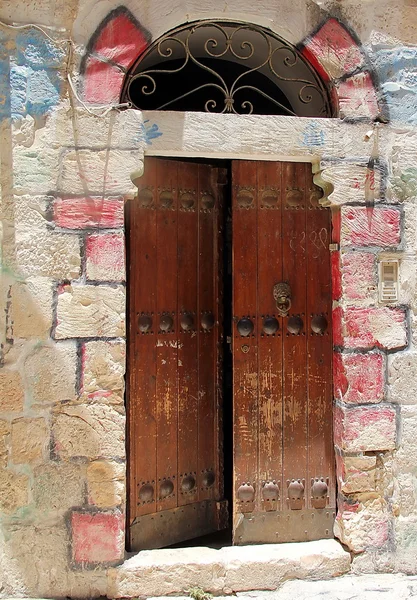 Porta vintage in legno — Foto Stock