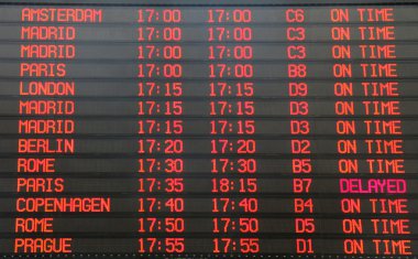 uçuşlar kalkış bilgileri Uçus tarifesi