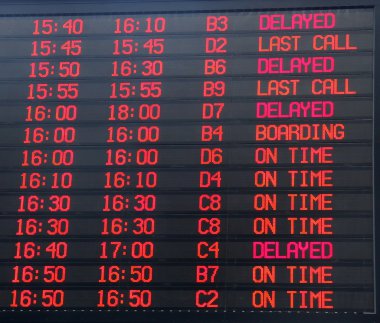 uçuşlar kalkış bilgileri Uçus tarifesi