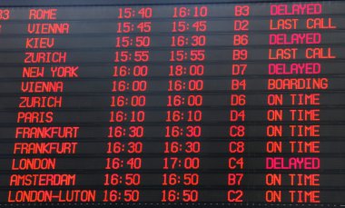 uçuşlar kalkış bilgileri Uçus tarifesi