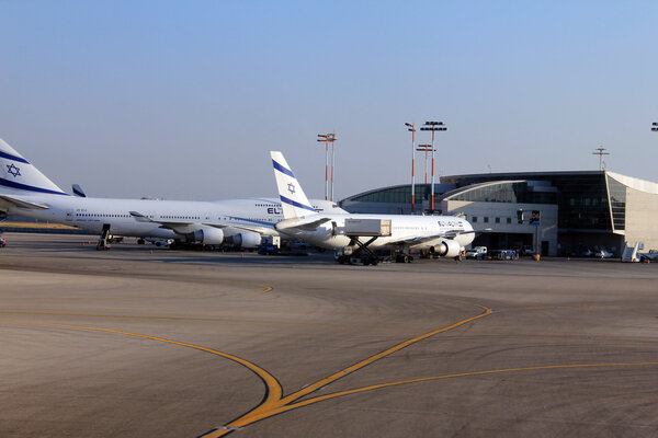 Ben Gurion International Airport in Tel Aviv, Israel