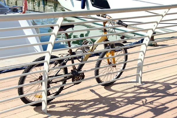 Cykel i hamnen — Stockfoto