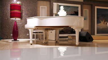 Beyaz kuyruklu piyano