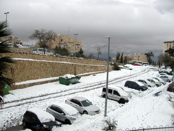 Snö i jerusalem — Stockfoto