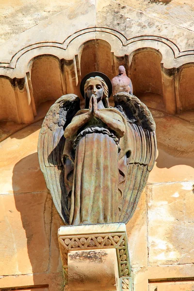 Detalhe da Igreja da Flagelação e da segunda estação parar Jesus Cristo na Via Dolorosa — Fotografia de Stock