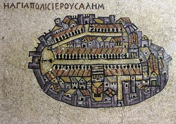 Kudüs mozaik Haritası Bizans döneminden kopyası