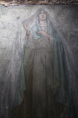 Fresco at the Tomb of the Virgin Mary. Jerusalem clipart