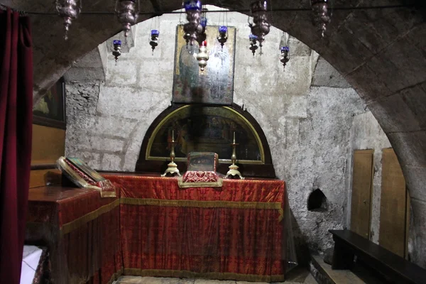 Kapelle des Heiligen Josep, Marias Ehemann im Grab der Jungfrau Maria. jerusalem — Stockfoto