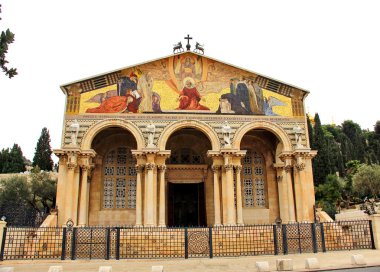 Facade of Church of All Nations. Jerusalem clipart