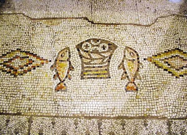 Ancienne mosaïque Tabgha, Israël — Photo