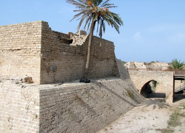 Erőd Crusader. ősi caesarea — Stock Fotó