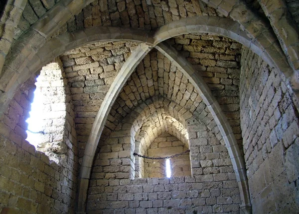 Crusader fästning. gamla caesarea — Stockfoto