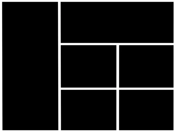 Struttura di base in bianco e nero per la creazione di collage — Foto Stock