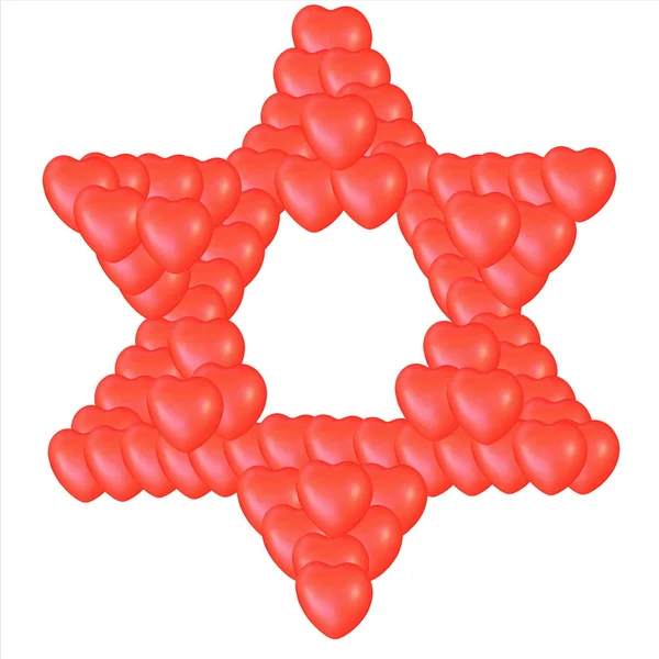 Religiöses Symbol des Judentums - Stern von David — Stockfoto