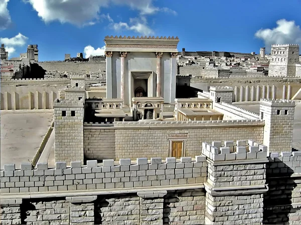 2 番目の寺院。古代エルサレム — ストック写真