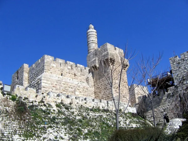 ダビデの塔。エルサレム、イスラエルの旧市街. — ストック写真