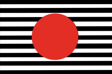 siyah bir ızgara üzerinde beyaz zemin üzerine kırmızı daire