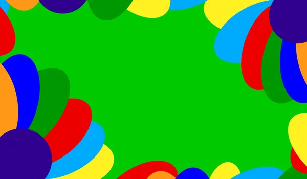 Marco abstracto colorido sobre fondo verde —  Fotos de Stock