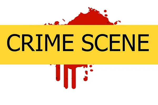 Segno della scena del crimine — Foto Stock