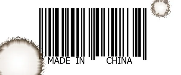 Made in China on barcode — Stock Photo, Image