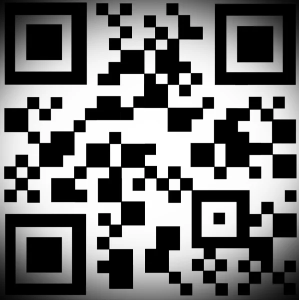 QR Code with black vignette — Stock Photo, Image