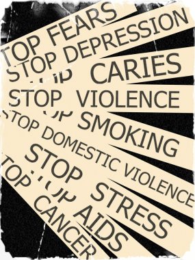 gerçek sloganlar yazılı bir grunge şeritler ayarla