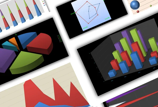 Graphs and charts — Stock Photo, Image