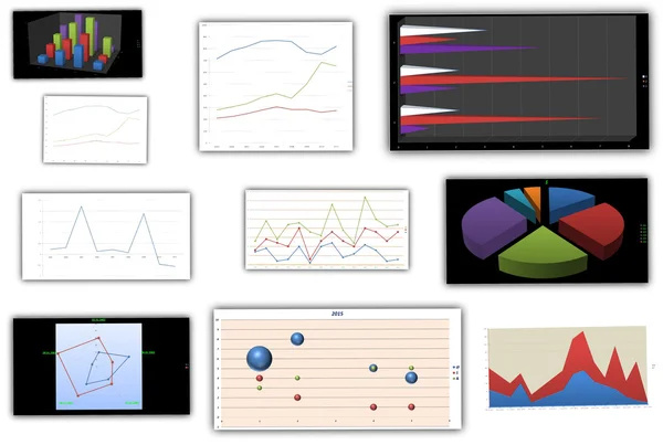 Diagramy a grafy — Stock fotografie