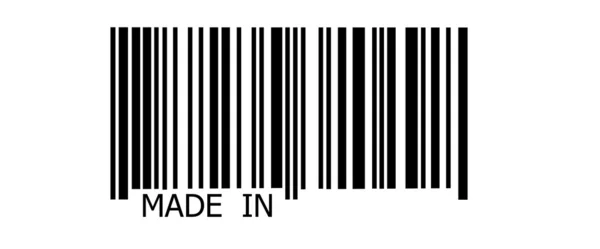 Gemaakt... op barcode — Stockfoto