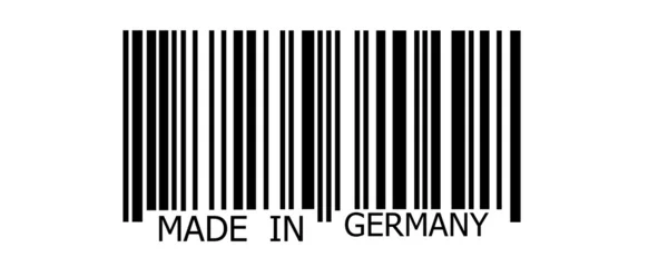 Зроблено в Німеччині на штрих-коду — стокове фото